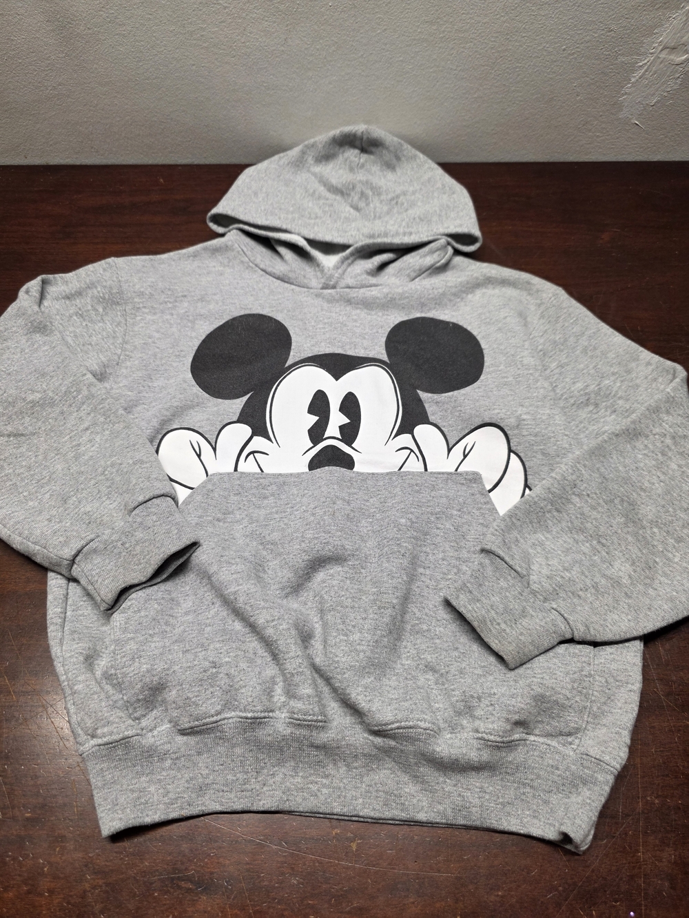 Disney Gray Mickey Peekaboo Pullover Hoodie